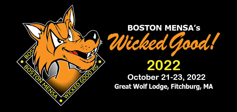 Boston MENSA's Wicked Good October 21-23, 2022